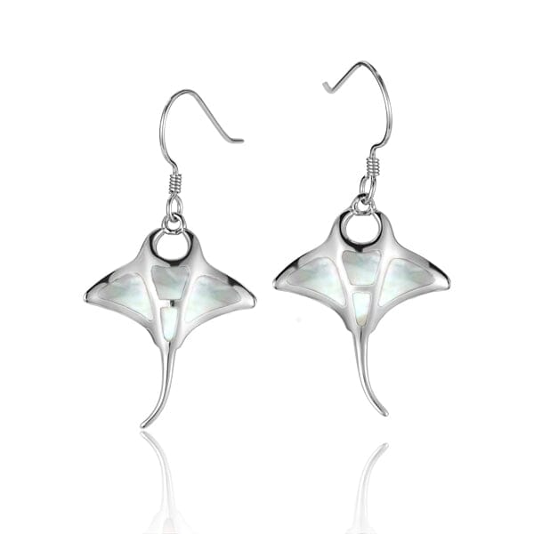 Mother of Pearl Manta Ray Earrings Earrings Island by Koa Nani