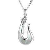 Mother of Pearl Maui Fishhook Pendant Pendant Island by Koa Nani Small