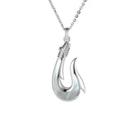 Mother of Pearl Maui Fishhook Pendant Pendant Island by Koa Nani Large