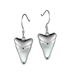 Mother of Pearl Mighty Mano Tooth Earrings Earrings Island by Koa Nani