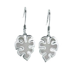 Mother of Pearl Monstera Leaf Earrings Earrings Island by Koa Nani