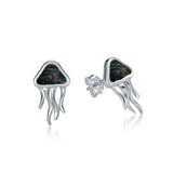 Mother of Pearl Moon Jellyfish Earrings Earrings Island by Koa Nani Black