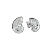 Mother of Pearl Nautilus Shell Earrings Earrings Island by Koa Nani White