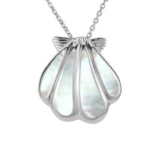 Mother of Pearl Oyster Shell Pendant Pendant Island by Koa Nani White