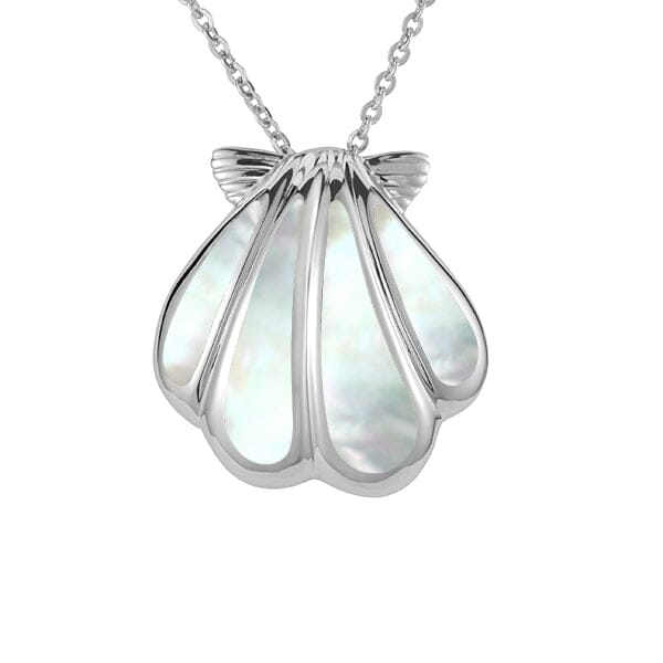 Mother of Pearl Oyster Shell Pendant Pendant Island by Koa Nani White
