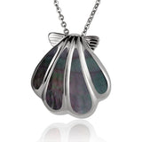 Mother of Pearl Oyster Shell Pendant Pendant Island by Koa Nani Black