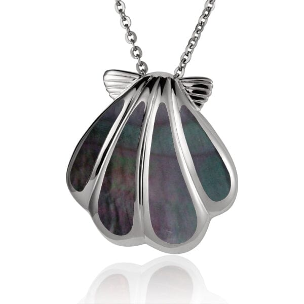 Mother of Pearl Oyster Shell Pendant Pendant Island by Koa Nani Black
