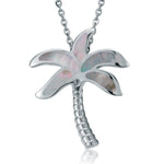 Mother of Pearl Palm Tree Pendant Pendant Island by Koa Nani White