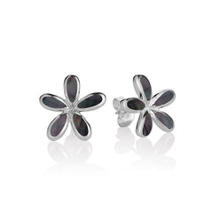 Mother of Pearl Pikake Earrings Earrings Island by Koa Nani Black