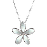 Mother of Pearl Pikake Pendant Pendant Island by Koa Nani White