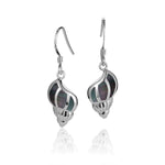 Mother of Pearl Seashell Earrings Earrings Island by Koa Nani Black