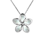 Mother of Pearl Sunrise Plumeria Pendant Pendant Island by Koa Nani