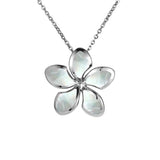 Mother of Pearl Sunrise Plumeria Pendant Pendant Island by Koa Nani