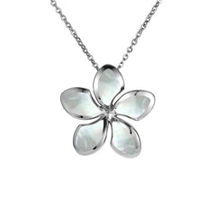 Mother of Pearl Sunrise Plumeria Pendant Pendant Island by Koa Nani