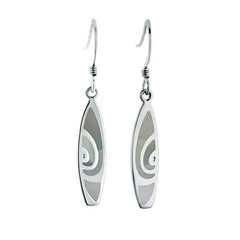 Mother of Pearl Surfboard Earrings Earrings Island by Koa Nani