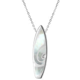 Mother of Pearl Surfboard Pendant Pendant Island by Koa Nani Small