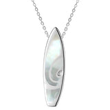 Mother of Pearl Surfboard Pendant Pendant Island by Koa Nani Large