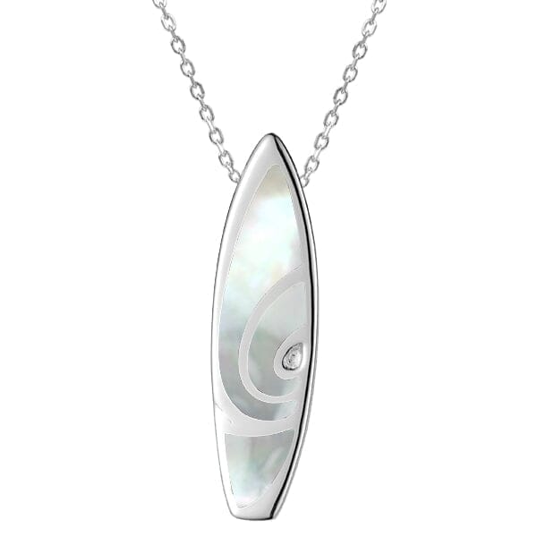 Mother of Pearl Surfboard Pendant Pendant Island by Koa Nani Large