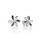 Mother of Pearl Tiare Flower Earrings Earrings Island by Koa Nani Black