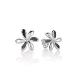 Mother of Pearl Tiare Flower Earrings Earrings Island by Koa Nani Black