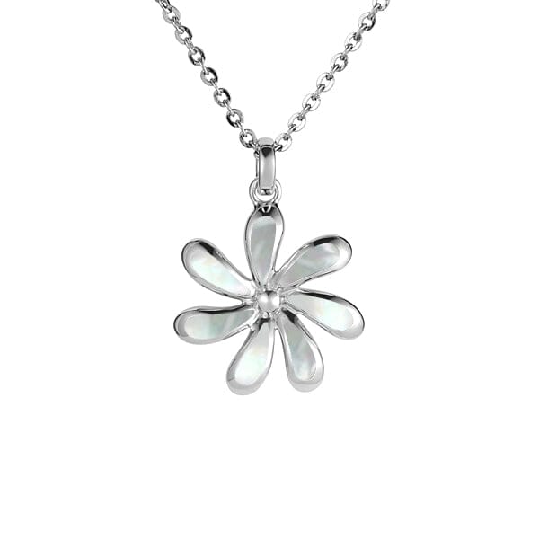 Mother of Pearl Tropical Tiare Pendant Pendant Island by Koa Nani