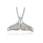 Mother of Pearl Whale Tail Pendant Pendant Island by Koa Nani Small White