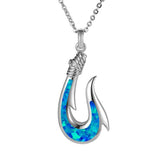 Opal Maui Fishhook Pendant Pendant Island by Koa Nani Small