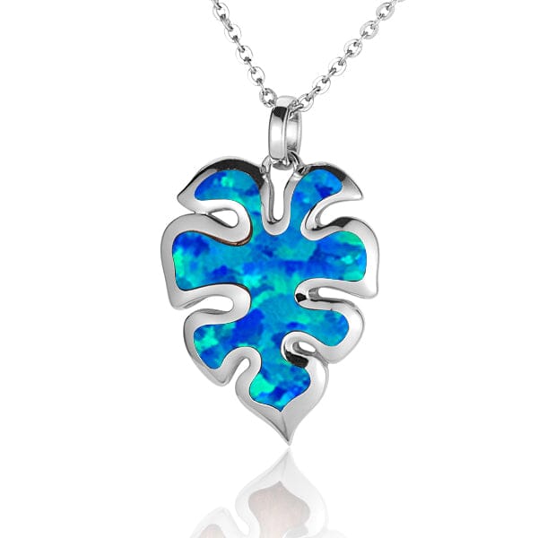 Opal Monstera Leaf Pendant Pendant Island by Koa Nani