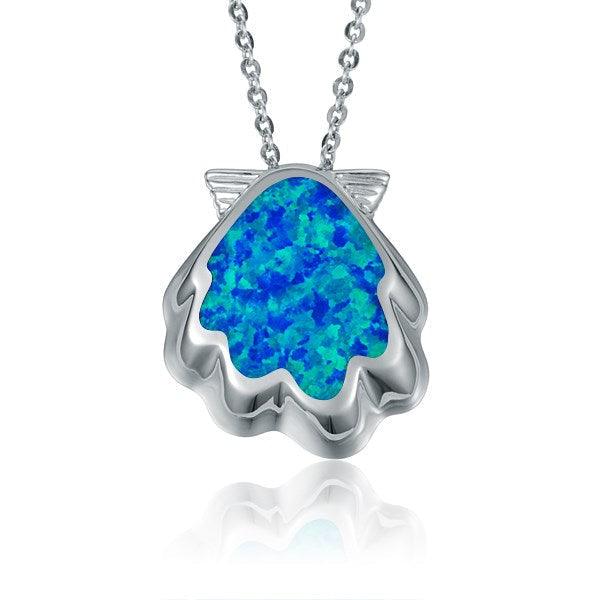 Opalite Flat Shell Pendant Pendant Island by Koa Nani