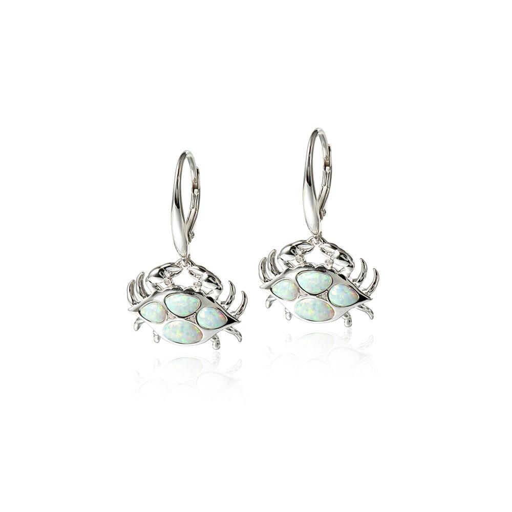 Opalite Mighty Crab Earrings Earrings Island by Koa Nani White