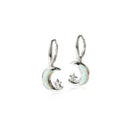 Opalite Moon & Star Earrings Earrings Island by Koa Nani White