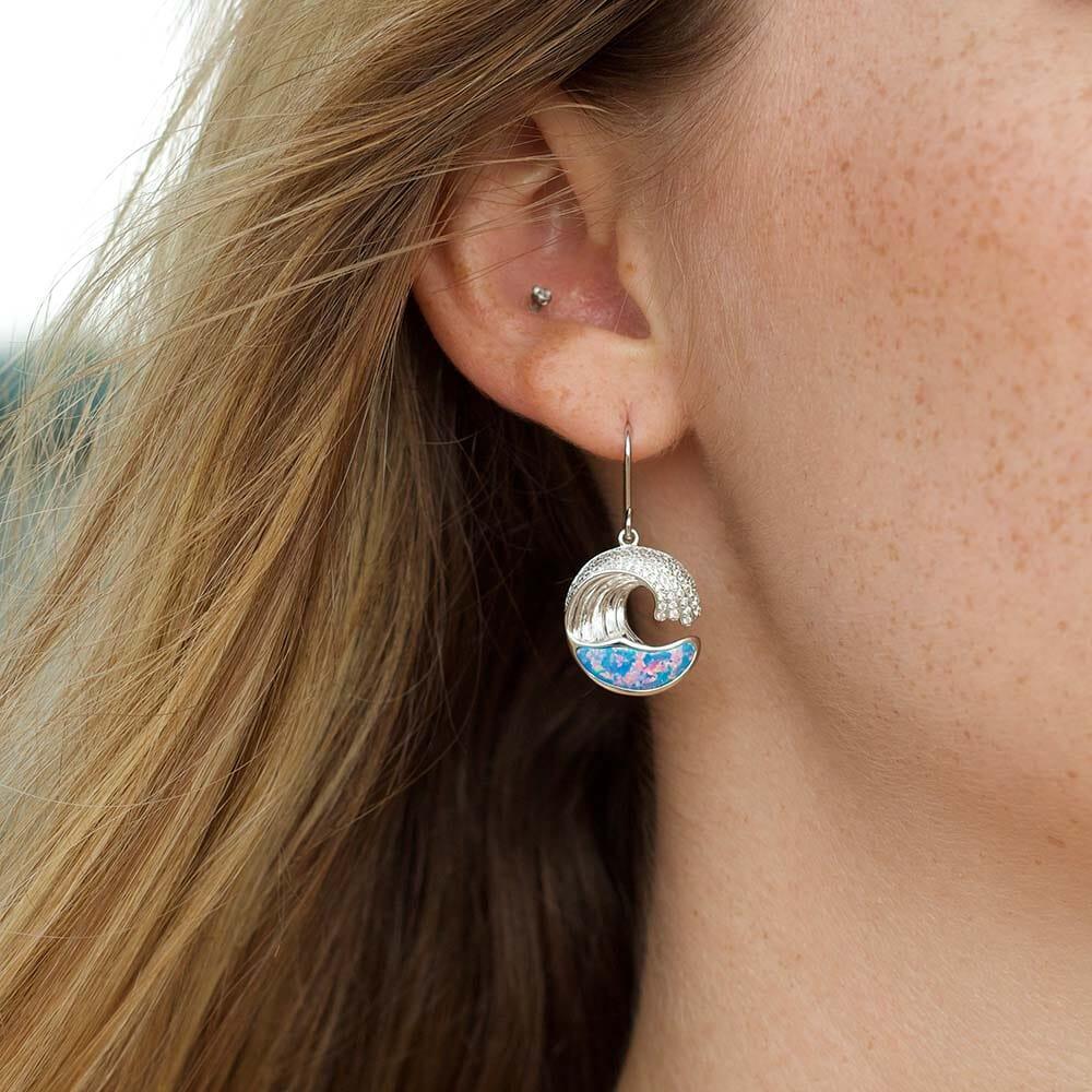 Opalite Ocean Wave Earrings Earrings Island by Koa Nani