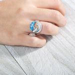 Opalite Ocean Wave Ring Ring Island by Koa Nani