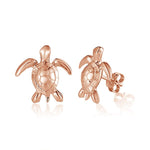 Paia Honu Stud Earrings Earrings Island by Koa Nani Rose Gold