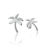 Palm Tree Earrings with Mother of Pearl - Island by Koa Nani