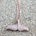 Pavé Diamond Whale Tail Pendant Pendant Island by Koa Nani