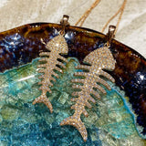 Pavé Fish Bone Pendant (Large) Pendant Island by Koa Nani
