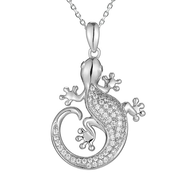 Pavé Gold Dust Gecko Pendant Pendant Island by Koa Nani White Gold