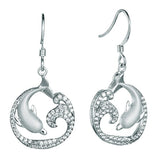 Pavé Swimming with Nai'a Hook Earrings Earrings Island by Koa Nani White Gold