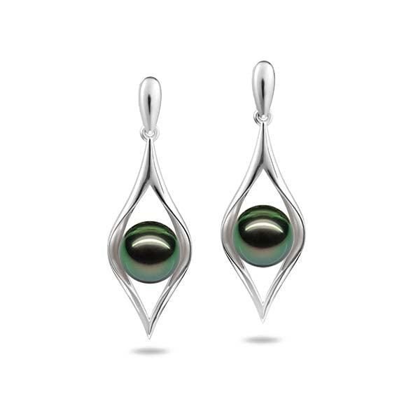 Pearl All Seeing Eye Earrings Earrings Island by Koa Nani Tahitian Pearl