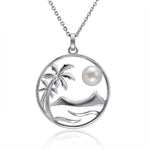 Pearl Diamond Head Pendant (Large) Pendant Island by Koa Nani Akoya Pearl