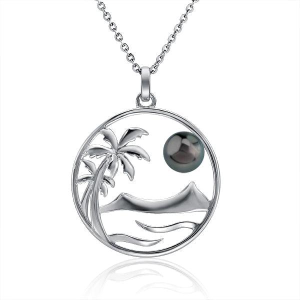 Pearl Diamond Head Pendant (Large) Pendant Island by Koa Nani Tahitian Pearl