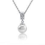 Pearl Engraved Plumeria Pendant Pendant Island by Koa Nani Freshwater Pearl