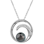 Pearl Eternity Wave Pendant Pendant Island by Koa Nani Tahitian Pearl