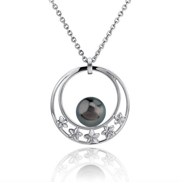 Pearl Flower Basket Pendant Pendant Island by Koa Nani Tahitian Pearl