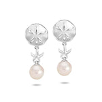 Pearl Hokuhele Sand Dollar Earrings Earrings Island by Koa Nani Freshwater Pearl