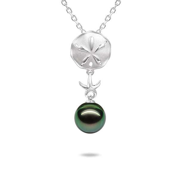 Pearl Hokuhele Sand Dollar Pendant Pendant Island by Koa Nani Tahitian Pearl