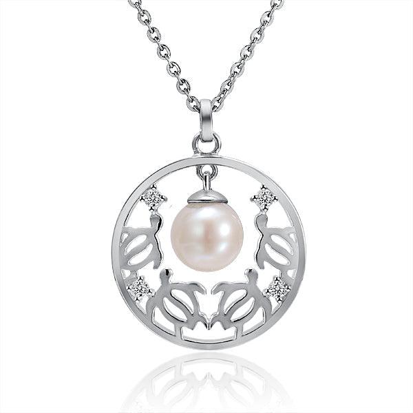 Pearl Honu Infinity Pendant Pendant Island by Koa Nani Akoya Pearl