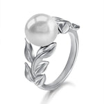 Pearl Maile Leaf Lei Ring Ring Island by Koa Nani 5.5 Freshwater Pearl