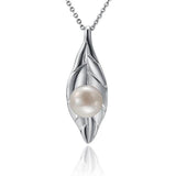 Pearl Maile Leaf Pendant Pendant Island by Koa Nani Akoya Pearl